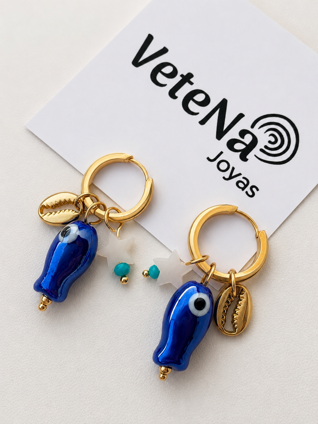 Pendientes pez rojo