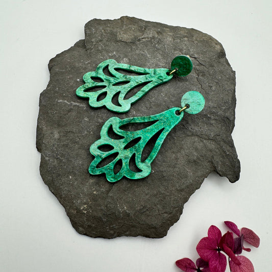 Pendientes Glitter Green