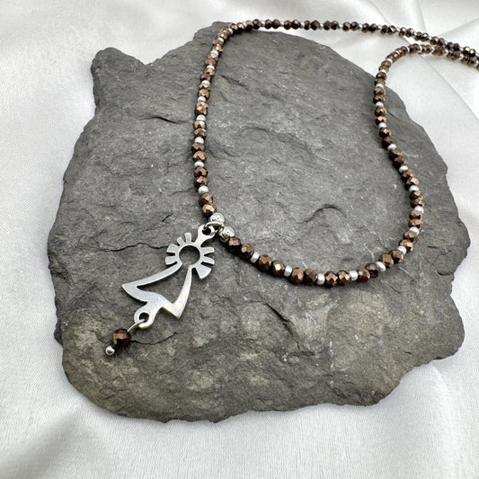 Collar Virgen del Pilar acero