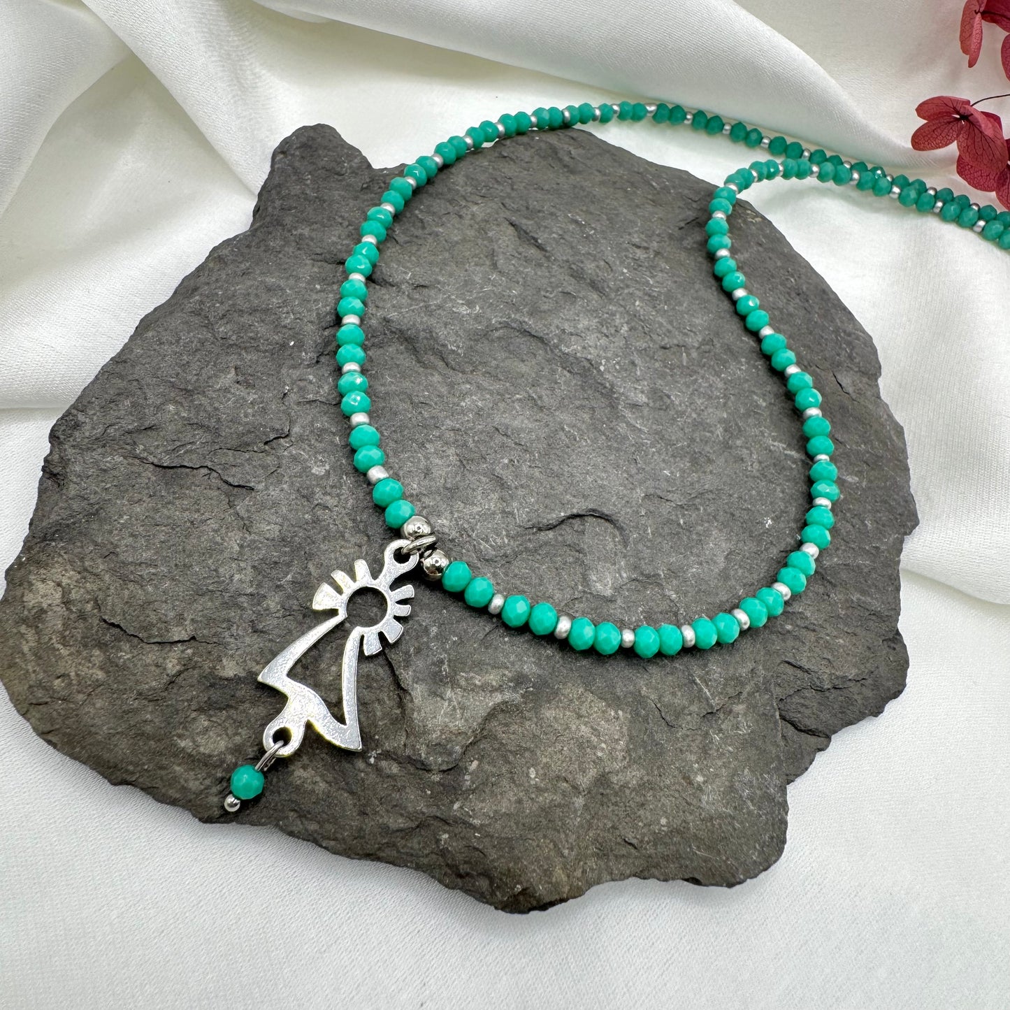 Collar Virgen del Pilar acero