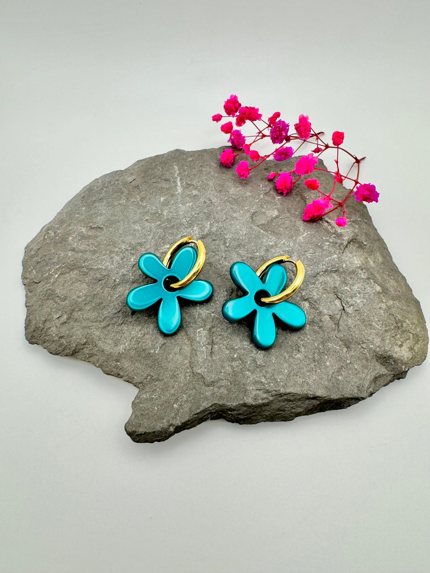 Pendientes Flor acetato