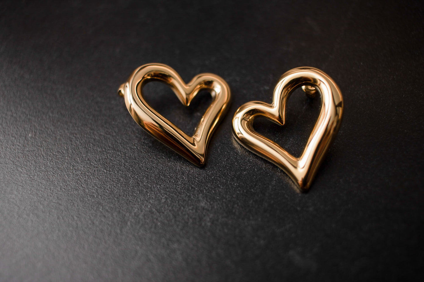 Pendientes Corazón dorado