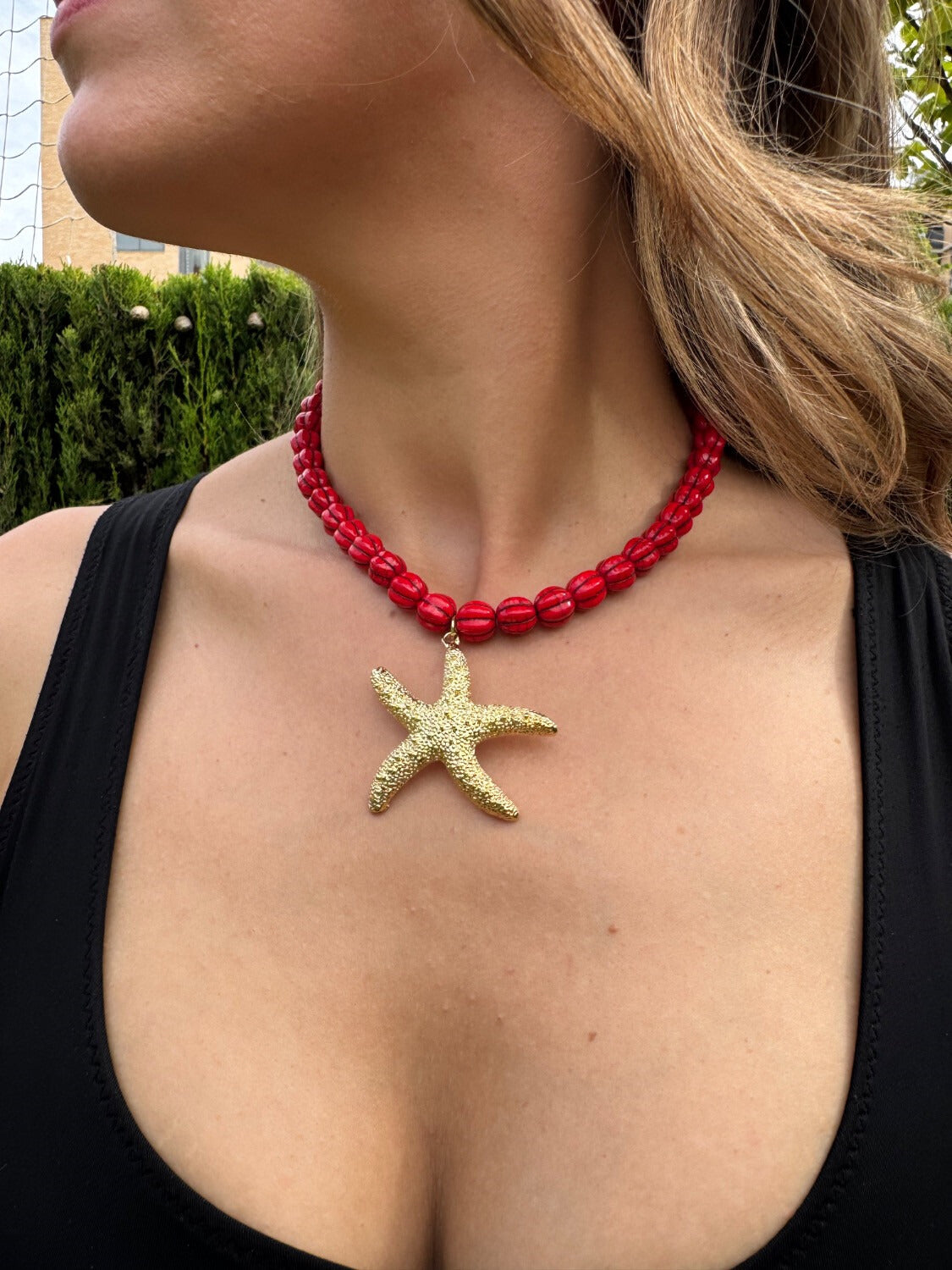 Collar Rojo Coral