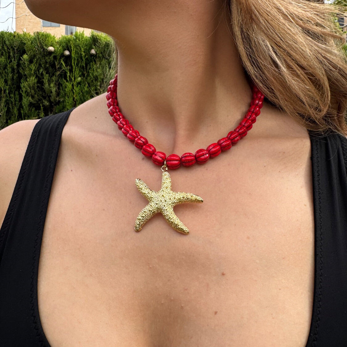 Collar Rojo Coral