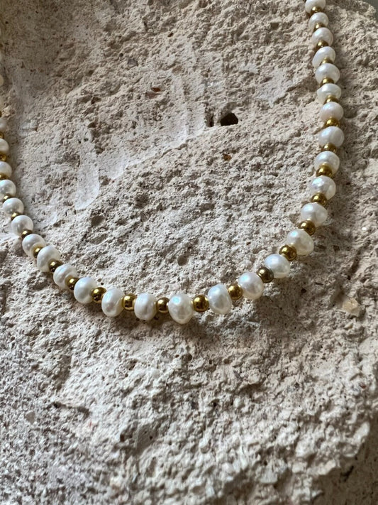 Duo collares Perlas e inicial