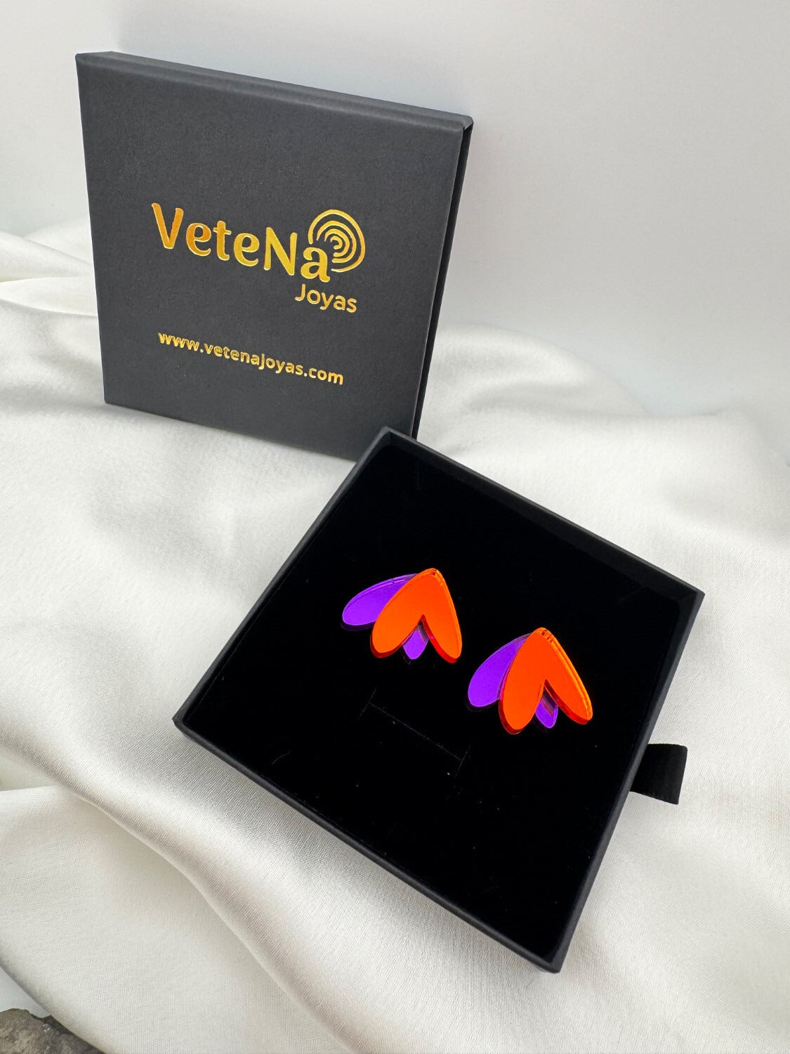 Pendientes Corazones espejo