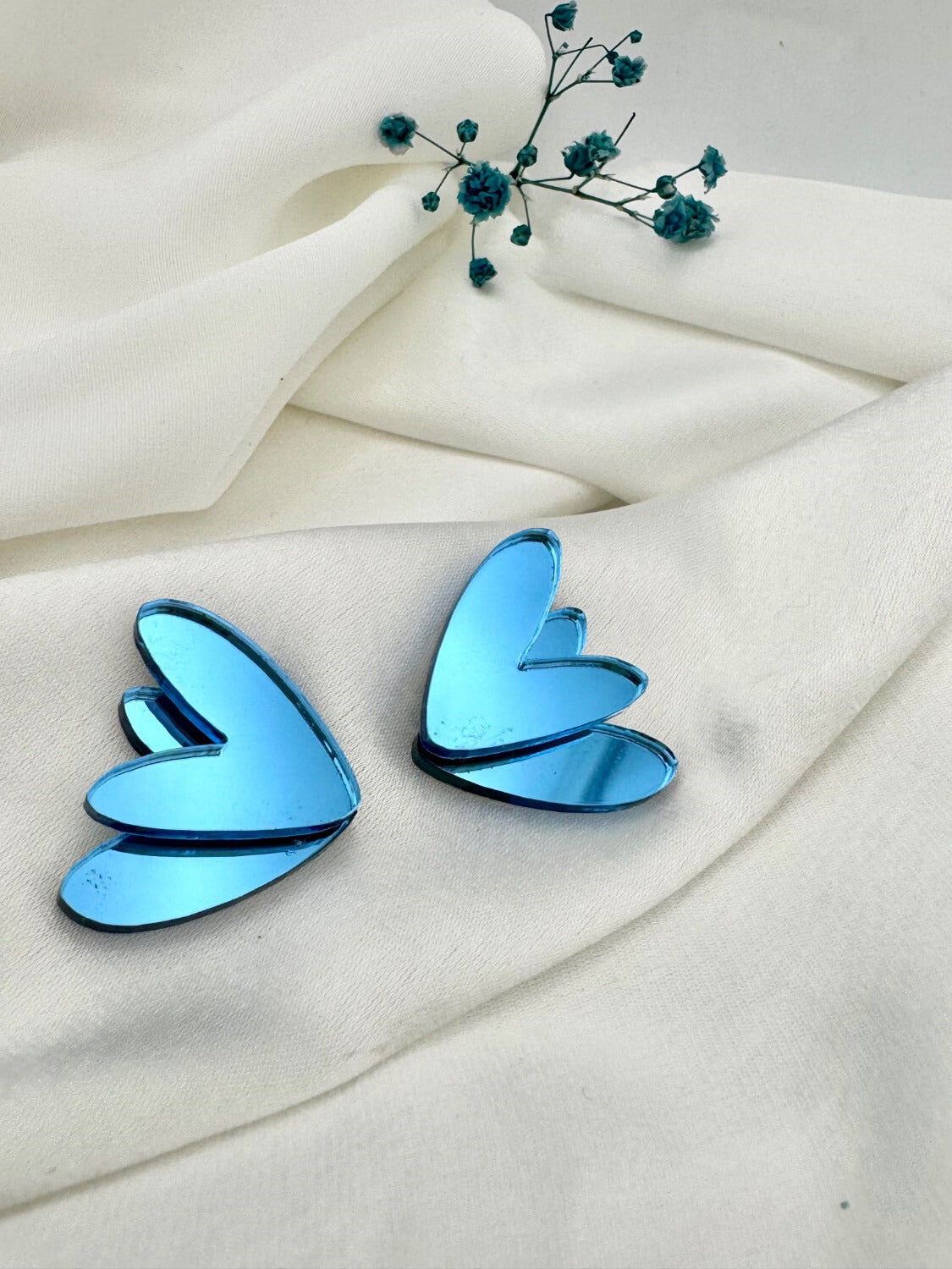 Pendientes Corazones espejo