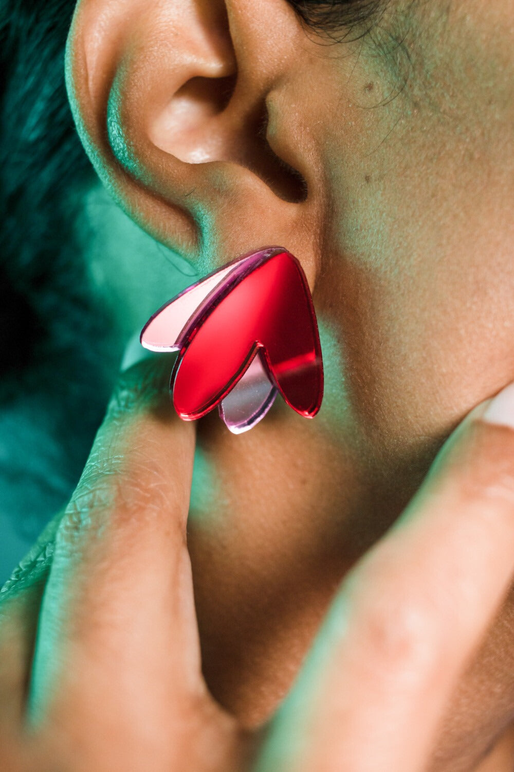 Pendientes Corazones espejo