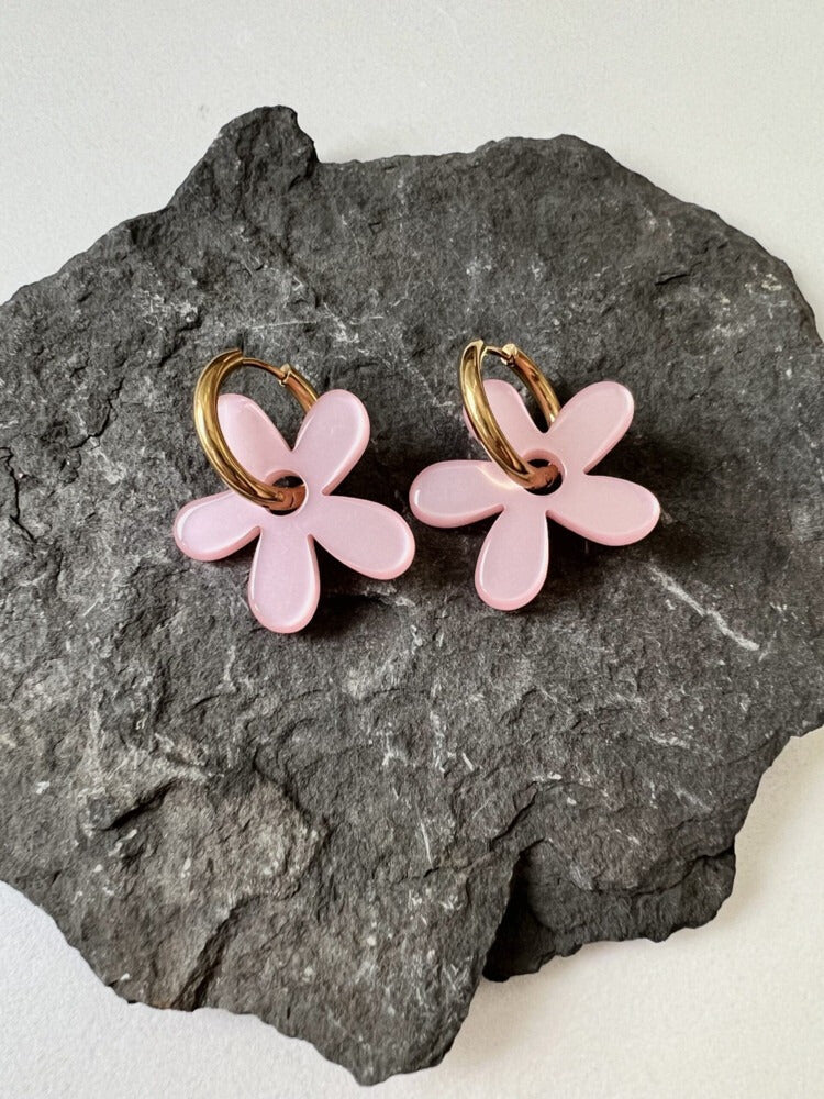 Pendientes Flor acetato