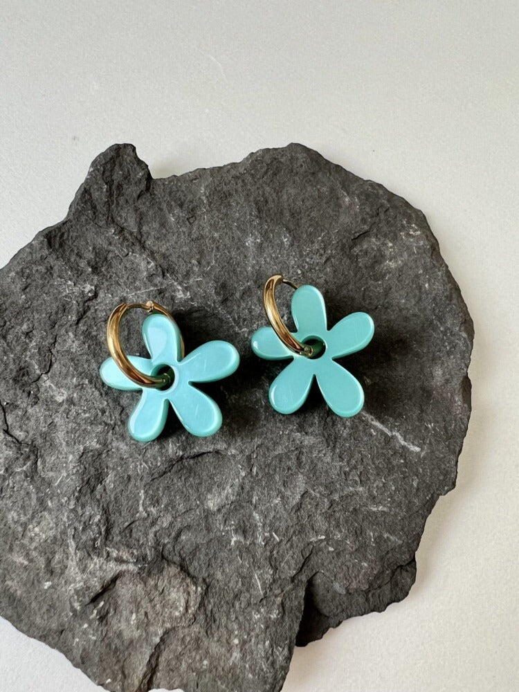 Pendientes Flor acetato