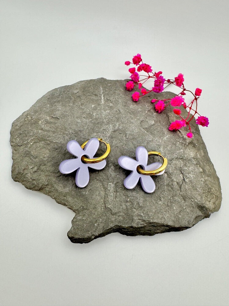 Pendientes Flor acetato