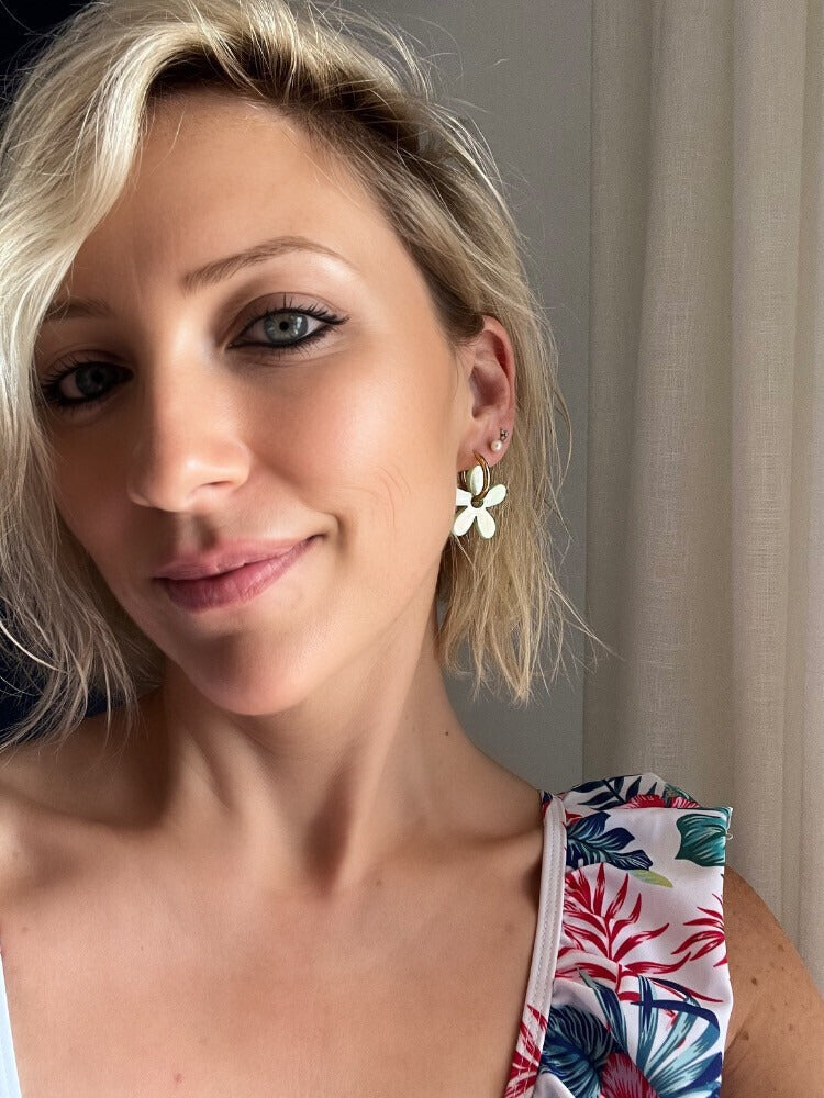 Pendientes Flor acetato