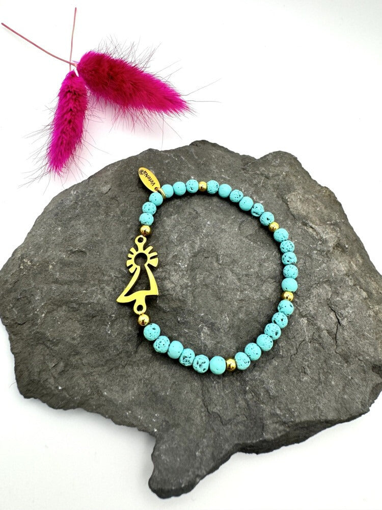 Pulsera Virgen del Pilar dorada