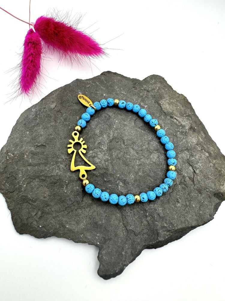 Pulsera Virgen del Pilar dorada