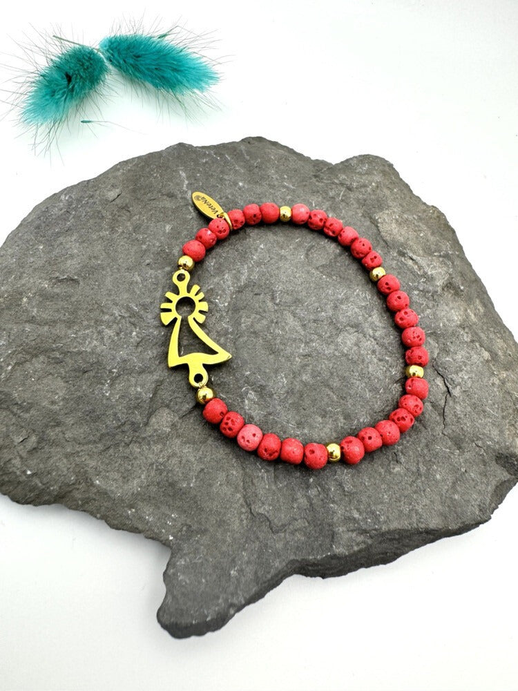 Pulsera Virgen del Pilar dorada