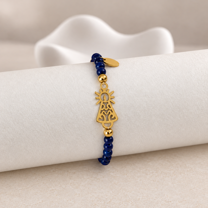 PULSERA VIRGEN CLÁSICA LAPISLÁZULI