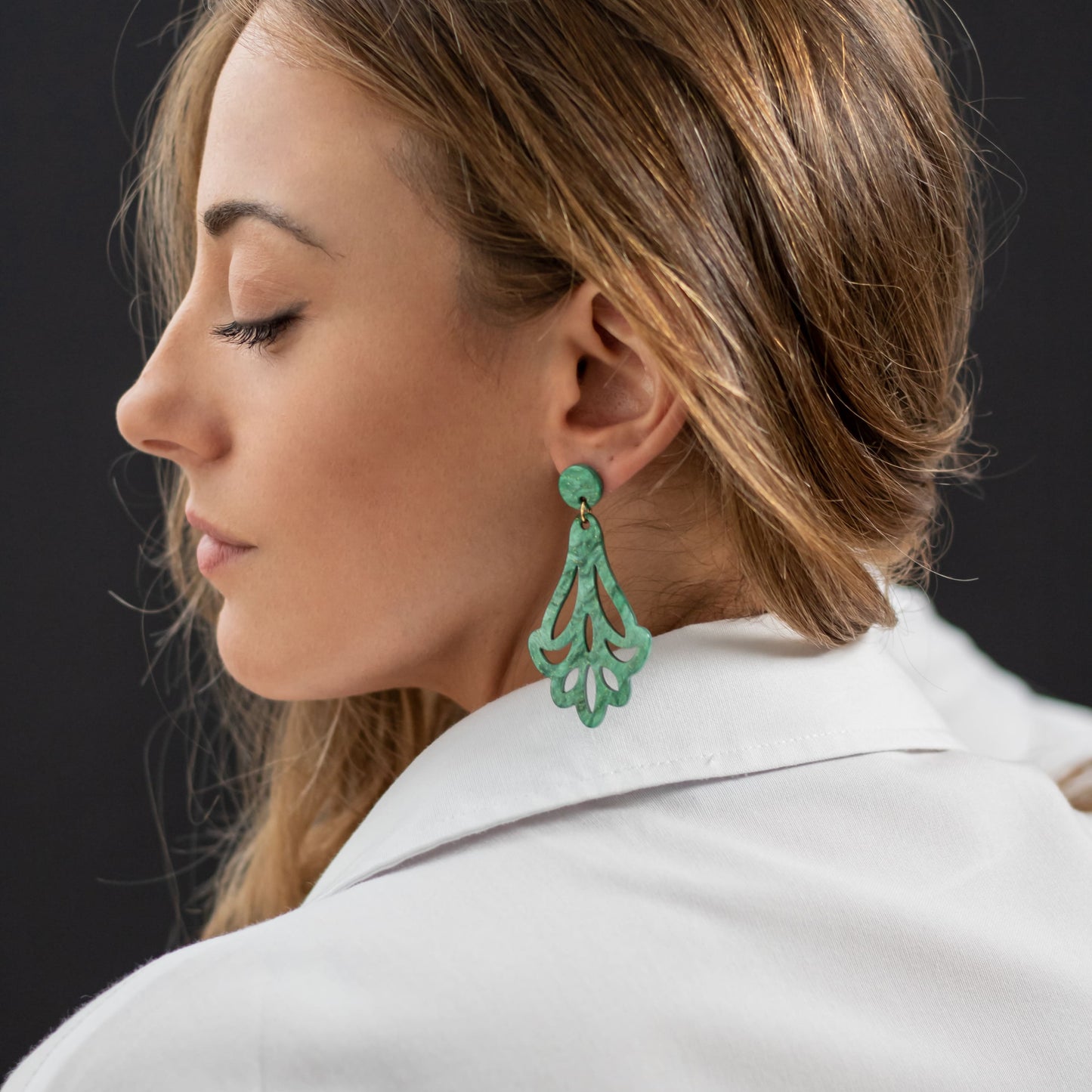 Pendientes Glitter Green