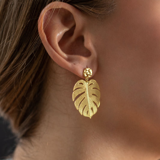 Pendientes Monstera