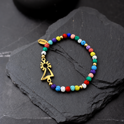 PULSERA VIRGEN DEL PILAR DORADA