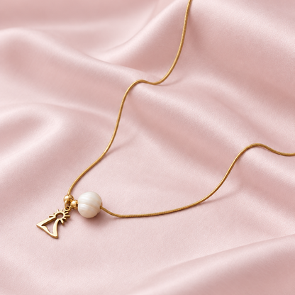 COLLAR CADENA VIRGEN PERLA