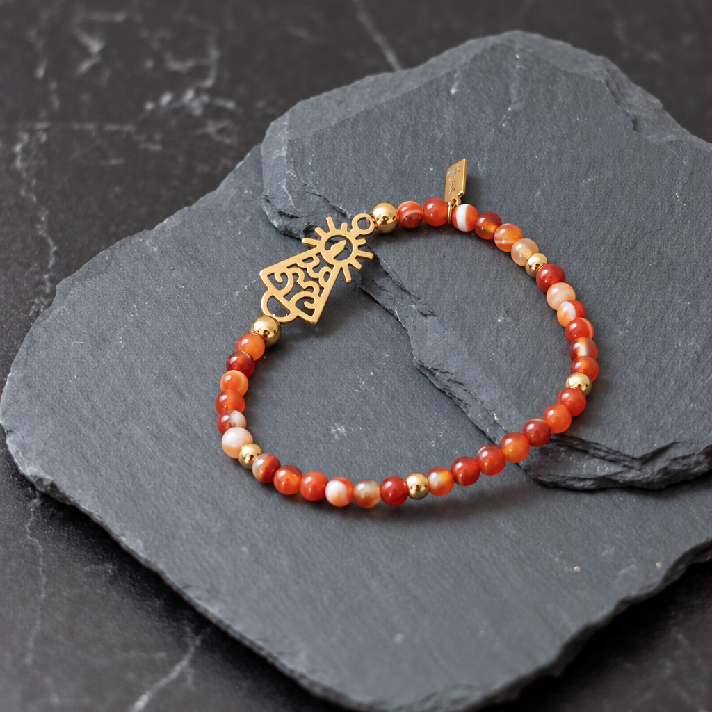 PULSERA VIRGEN CLÁSICA CRISTAL DORADA