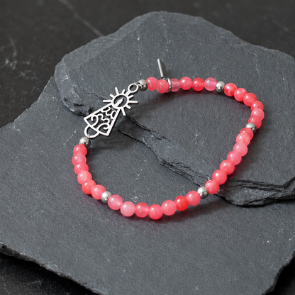 Pulsera Virgen clásica cristal acero