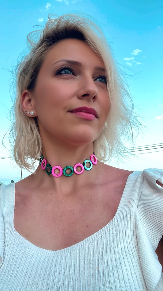 Choker Nácar color