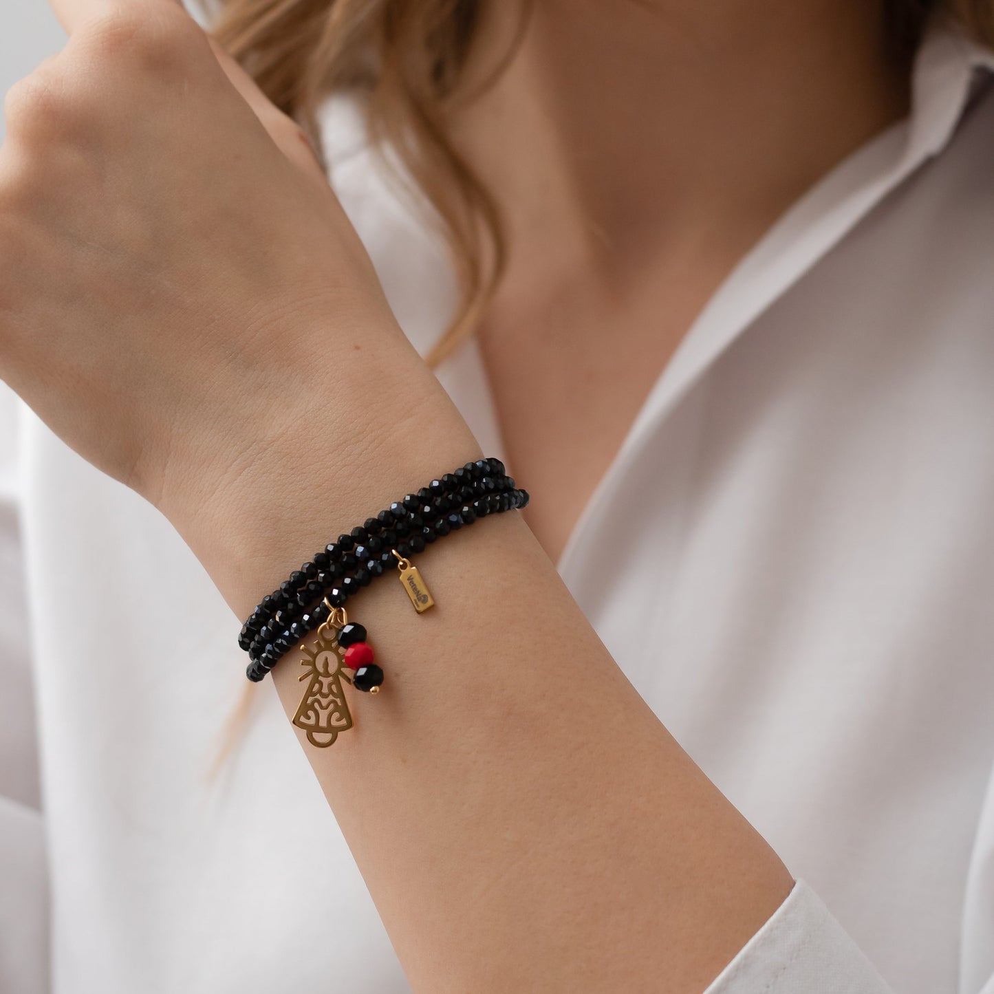 Pulsera Dolce Virgen del Pilar Dorada
