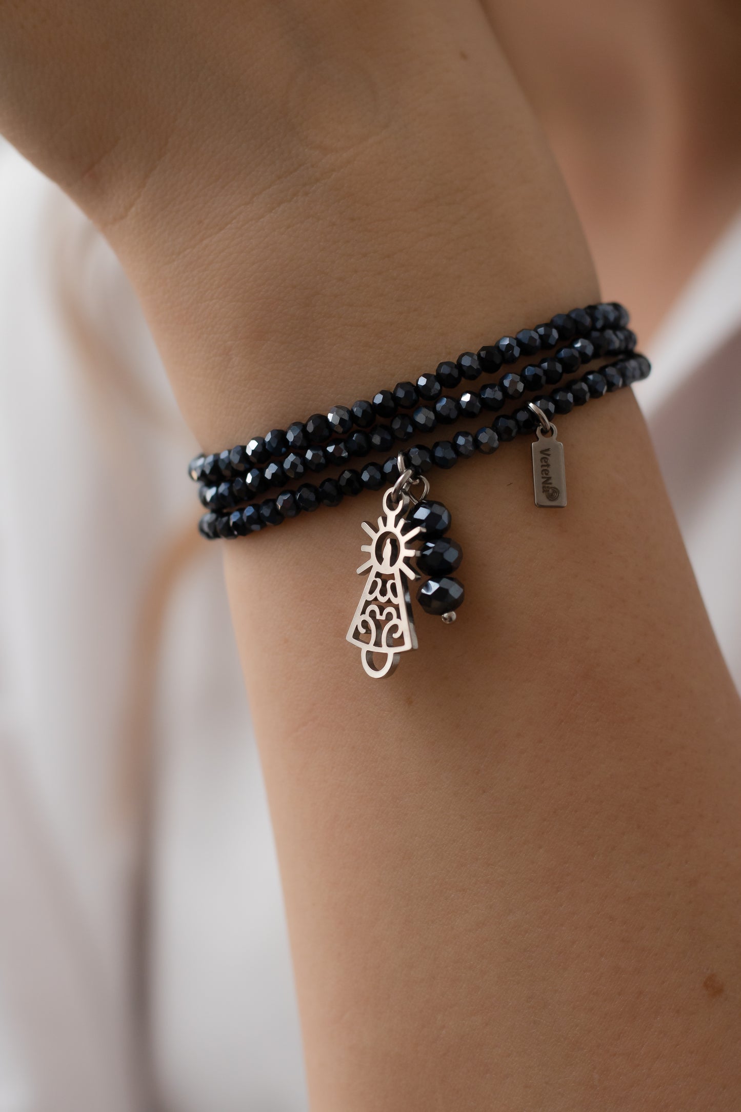 Pulsera Dolce Virgen del Pilar Plateada