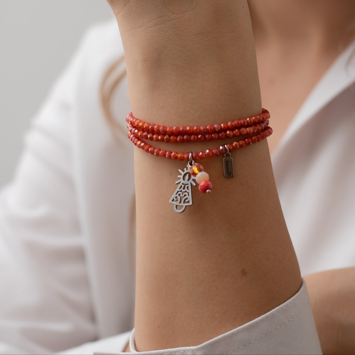 Pulsera Dolce Virgen del Pilar Plateada