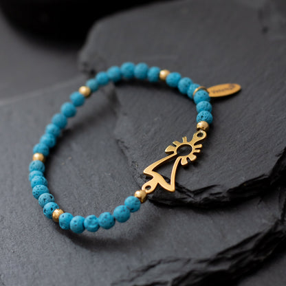 Pulsera Virgen del Pilar dorada