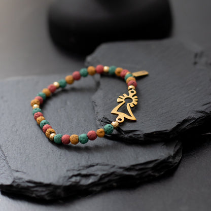 Pulsera Virgen del Pilar dorada