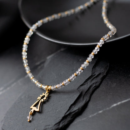Collar Virgen del Pilar dorado