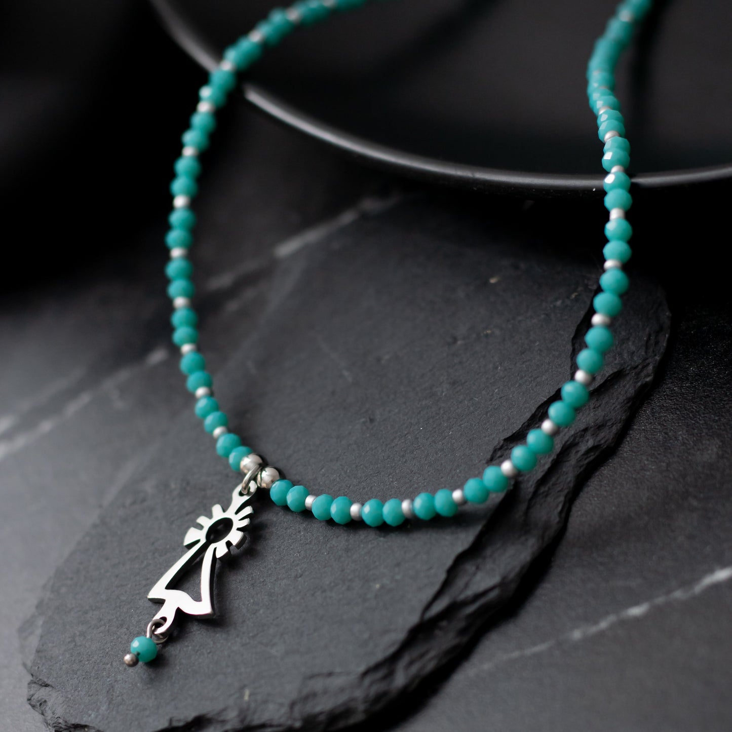Collar Virgen del Pilar acero
