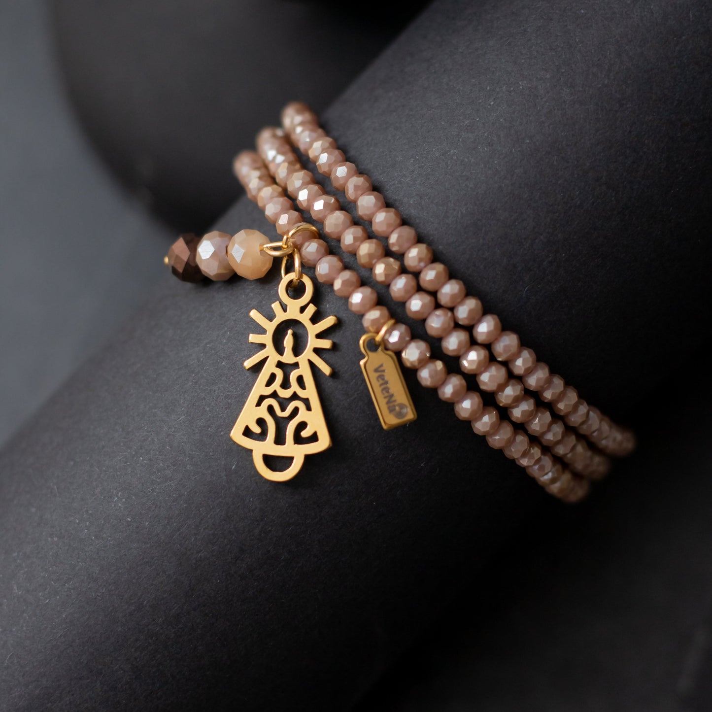 Pulsera Dolce Virgen del Pilar Dorada
