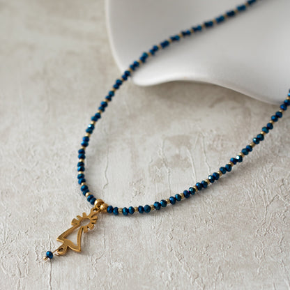 Collar Virgen del Pilar dorado