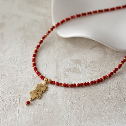 Collar Virgen del Pilar Mantón Dorado