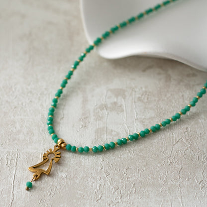 Collar Virgen del Pilar dorado