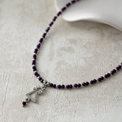 Collar Virgen del Pilar acero