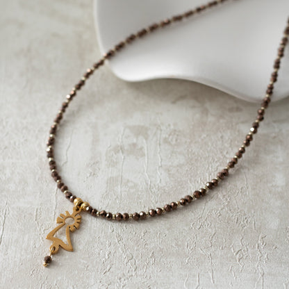 Collar Virgen del Pilar dorado