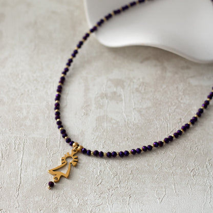 Collar Virgen del Pilar dorado