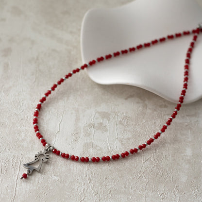 Collar Virgen del Pilar acero