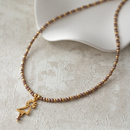 Collar Virgen del Pilar dorado
