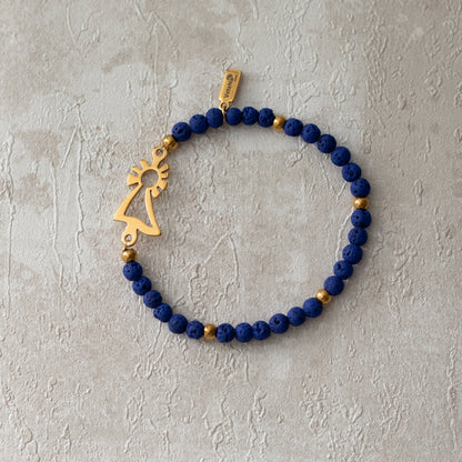 Pulsera Virgen del Pilar dorada