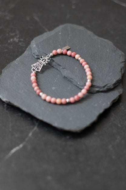 Pulsera Virgen clásica cristal acero