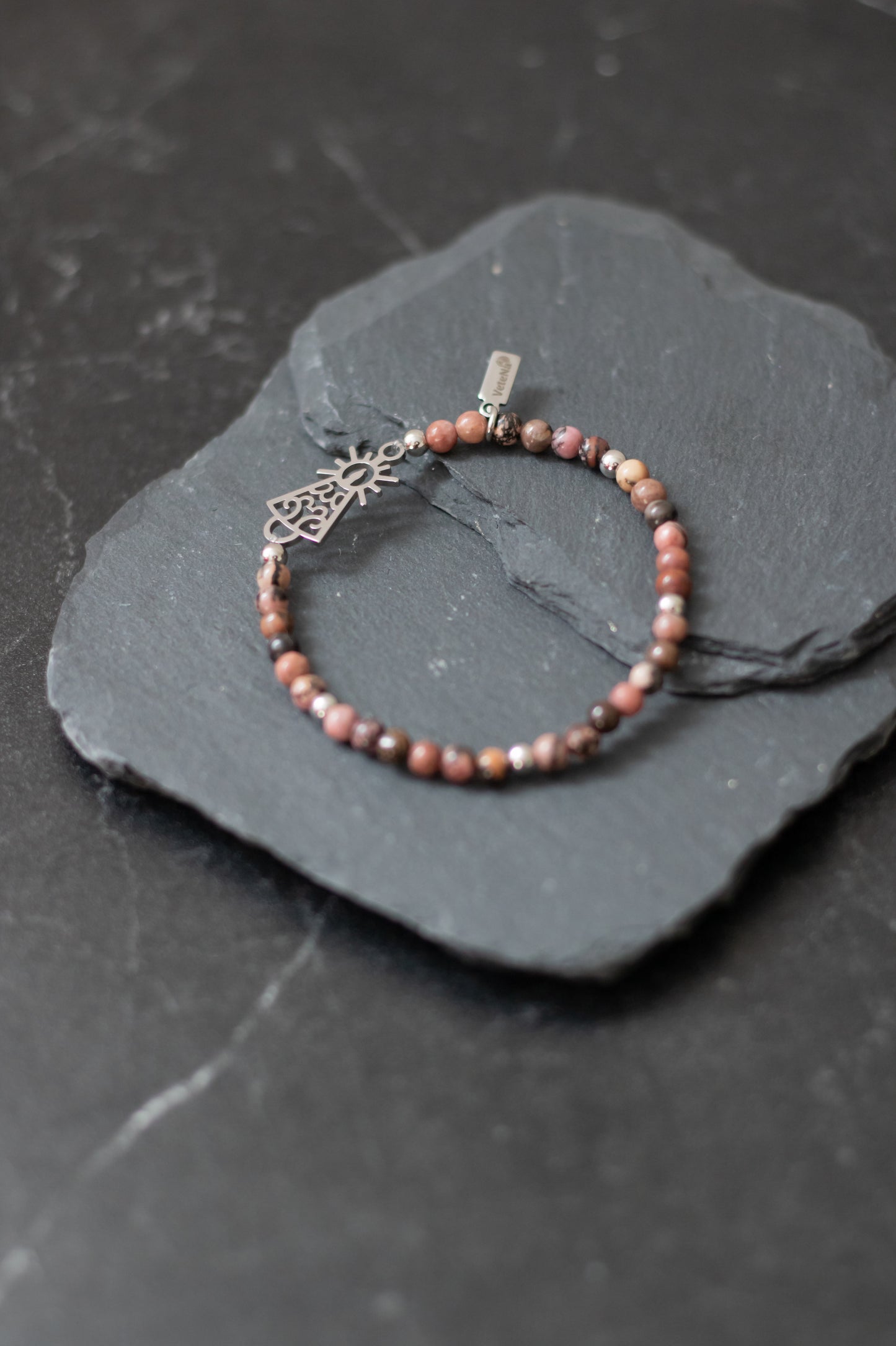 Pulsera Virgen clásica cristal acero