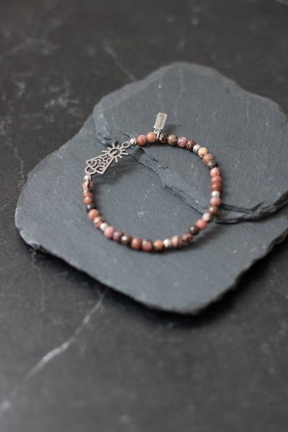 Pulsera Virgen clásica cristal acero