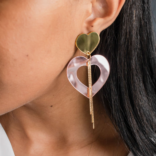 Pendientes Doble Corazón Deluxe