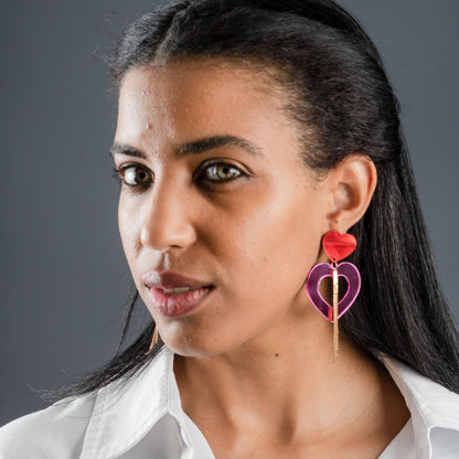 Pendientes Doble Corazón Deluxe