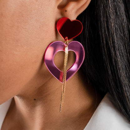 Pendientes Doble Corazón Deluxe